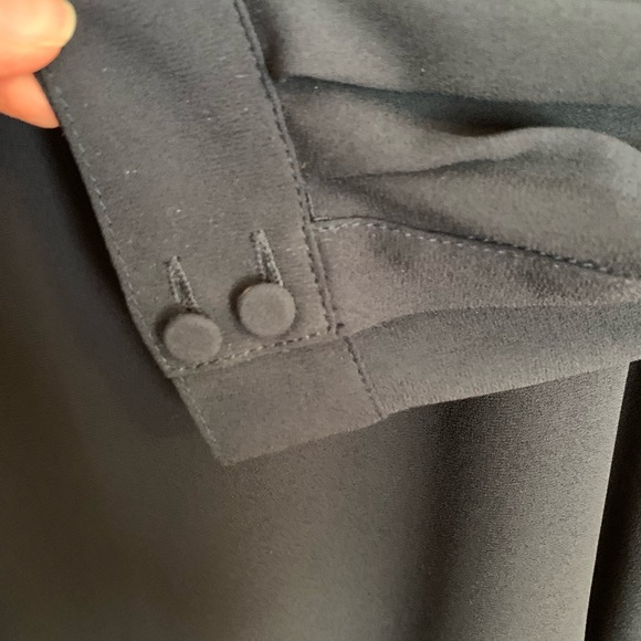 Greylin long sleeve half button shirt dress - M - navy - Picture 5 of 10